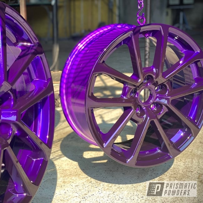 15" Aluminum Wheels Powder Coated In Lollypop Purple 