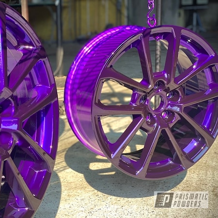 Powder Coating: 15" Aluminum Rims,Lollypop Purple PPS-1505,Automotive,Wheels