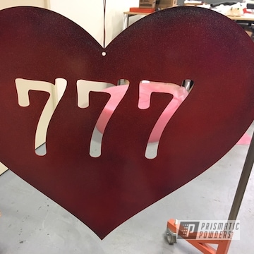 Custom Heart Decoration Coated In Really Red And City Lights