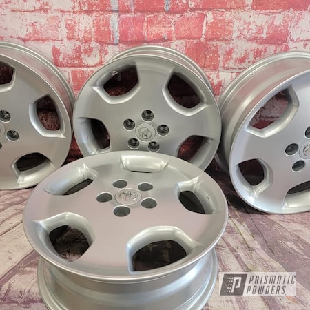 Powder Coating: Wheels,Heavy Silver PMS-0517,Rims,16" Aluminum Rims,Aluminum Rims,Automotive Rims,Aluminum Wheels