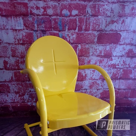 Powder Coating: Patio Chair,RAL 1018 Zinc Yellow,Lawn Chairs,Chairs,Outdoor Chairs,Kids Chair