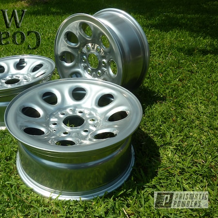 Powder Coating: Clear Vision PPS-2974,SUPER CHROME USS-4482,Automotive,Chevy Tahoe Wheels,Wheels