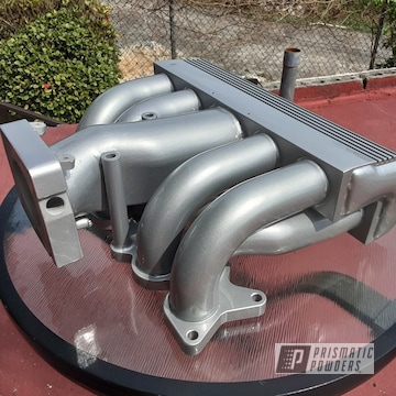 Powder Coated Intake Manifold In Pps-2974 And Pms-4983