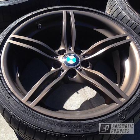 Powder Coating: Wheels,Rims,DARK BRONZE UMB-0499,BMW,17" Wheels,5 Spoke