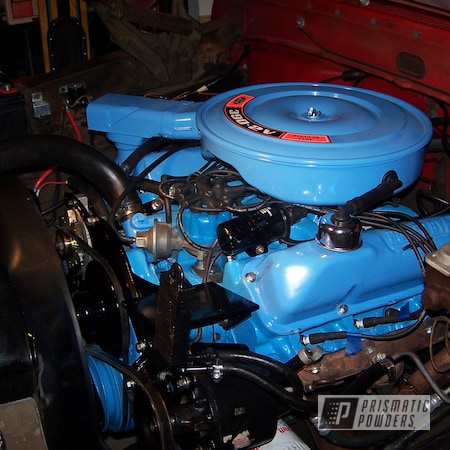 Powder Coating: Engine Parts,RAL 5012 Light Blue,Automotive