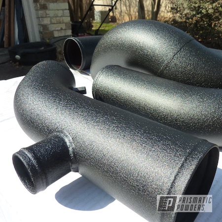 Powder Coating: Intercooler Piping,Desert Nite Black PWS-2859,Textured Finish,Automotive