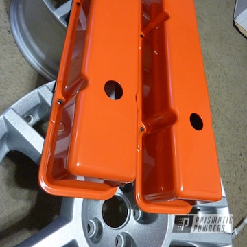 Solid Tone Engine Components Coated In Chevy Orange