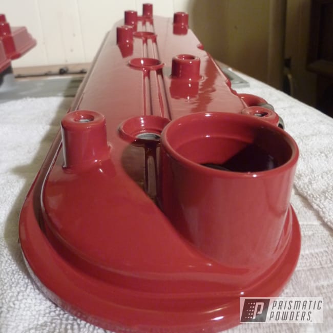 Valve Covers Coated In Royal Maroon