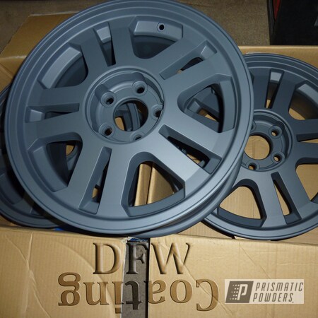 Powder Coating: Wheels,Jungle Grey PSS-5933,Automotive,Casper Clear PPS-4005,Ford Mustang 5,Powder Coated Ford Mustang Wheels
