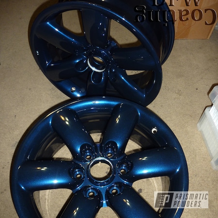 Powder Coating: Nissan,Misty Blue PMB-4246,Nissan Wheels,Clear Vision PPS-2974,Wheels