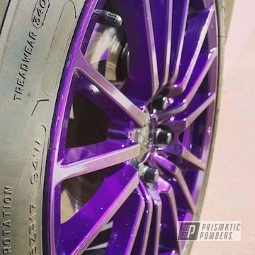 Subaru Sti Wheels Coated In Illusion Purple And Chicago Lights
