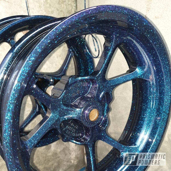 Powder Coated Motorcycle Wheel In Ppb-5729 And Pss-0106