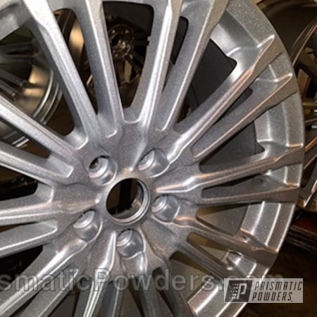 Powder Coating: Clear Top Coat,Honda Civic,Heavy Silver PMS-0517,Two Stage Application,Clear Vision PPS-2974,Automotive,Custom Wheels,Wheels