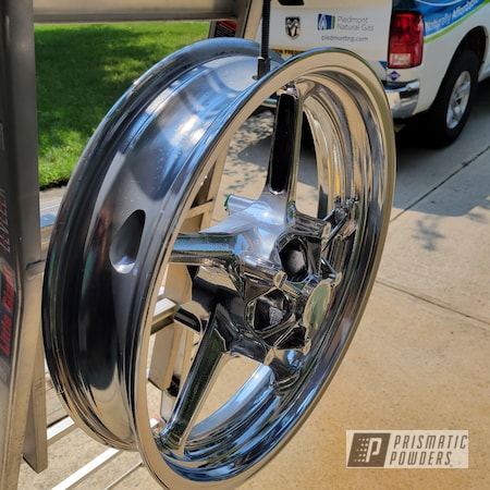 Powder Coating: Motorcycle Rims,Brassy Gold PPS-6530,Clear Vision PPS-2974,17" Wheels,Super Chrome Plus UMS-10671,Motorcycle Wheels