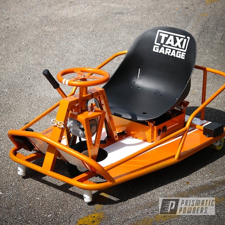 Powder Coating: Drift Cart,Clear Vision PPS-2974,Taxi Garage Crazy Cart,Taxi Garage,Crazy Cart,Cart,Go Cart,Illusion Orange PMS-4620