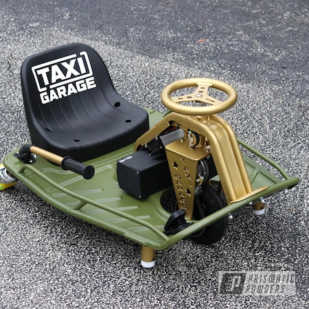 Powder Coating: Spanish Gold EMS-0940,Crazy Cart,Drift Cart,Cart,Go Cart,Army Green PSB-4944,Two Toned,Taxi Garage,Taxi Garage Crazy Cart,Two Tone