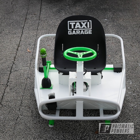 Powder Coating: Crazy Cart,Drift Cart,Cart,Go Cart,Taxi Garage,Energy Green PSB-6669,Soft Satin White PSS-1353,Taxi Garage Crazy Cart