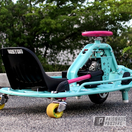 Powder Coating: Crazy Cart,Drift Cart,Cart,Go Cart,Two Toned,Taxi Garage,Passion Pink PSS-4679,Pearled Turquoise PMB-8168,Taxi Garage Crazy Cart,Two Tone