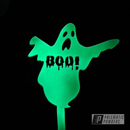 Powder Coating: halloween,Ghost Strong,Custom Art,Glow in the Dark,Ghost,Custom Sign,Glowbee Clear PPB-4617