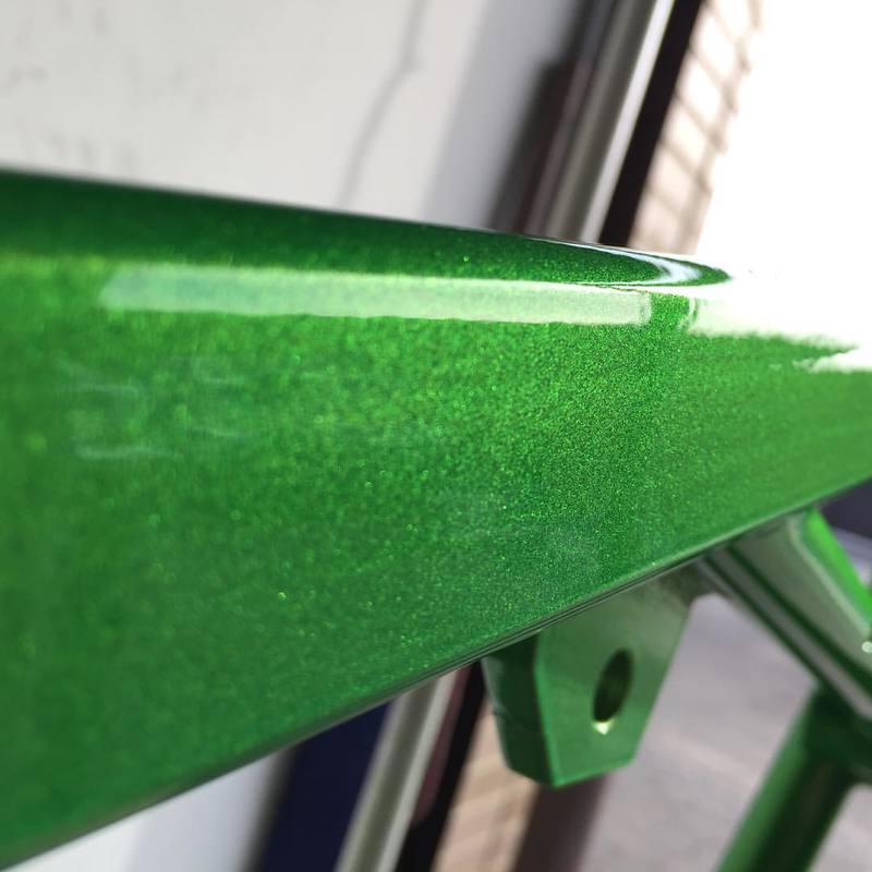 thumbnail image 2 of Tiger Drylac Candy Lime Green Transparent Powder Coating - 1LB High Gloss 2 of 6
