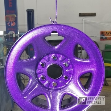Purple Rims Coated In Violet Sparkle Over Super Chrome
