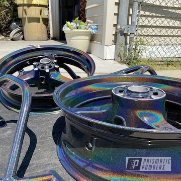 Powder Coated Motorcycle Wheels With A Touch Of The Universe