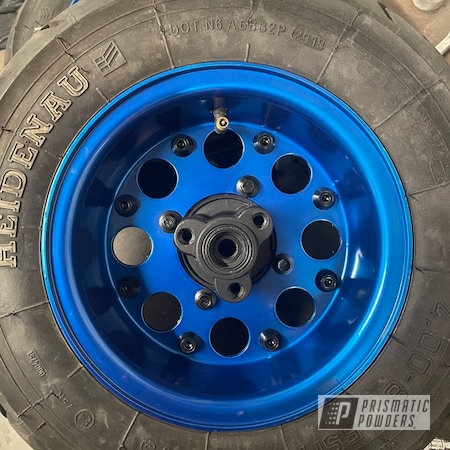 Powder Coating: ANODIZED BLUE UPB-1394,2 Color Application,POLISHED ALUMINUM HSS-2345,Rims,MONKEY,2 stage,Honda,Wheels