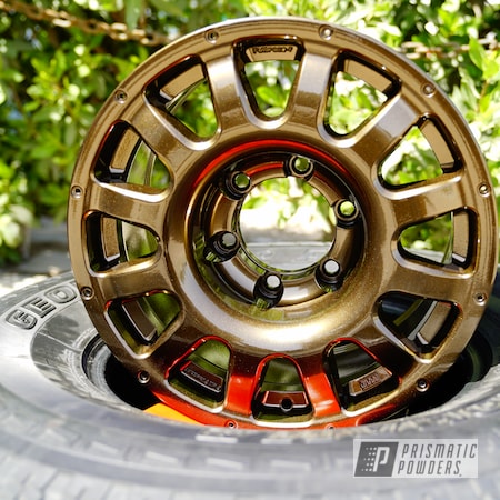 Powder Coating: Wheels,Rims,16" Aluminum Rims,Bronze Chrome PMB-4124,Braid Wheels