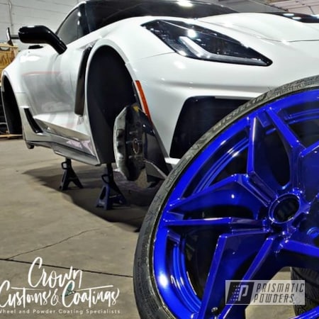 Powder Coating: Wheels,Rims,LOLLYPOP BLUE UPS-2502,ZR1,Chevy,Corvette,Corvette Wheels