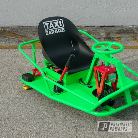 Powder Coating: Crazy Cart,Drift Cart,Drift,Cart,Go Cart,Corkey Pink PPS-5875,Taxi Garage,Neon Green PSS-1221,Taxi Garage Crazy Cart
