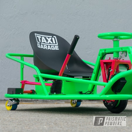 Powder Coating: Drift Cart,Taxi Garage Crazy Cart,Taxi Garage,Crazy Cart,Corkey Pink PPS-5875,Neon Green PSS-1221,Drift,Cart,Go Cart