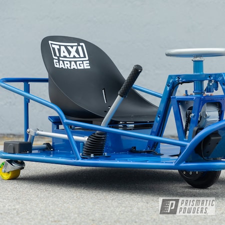 Powder Coating: Illusion Blue-Berg PMB-6910,Drift Cart,Clear Vision PPS-2974,Taxi Garage Crazy Cart,Taxi Garage,Drift Kart,Crazy Cart,Alien Silver PMS-2569,Drift,Cart,Go Cart