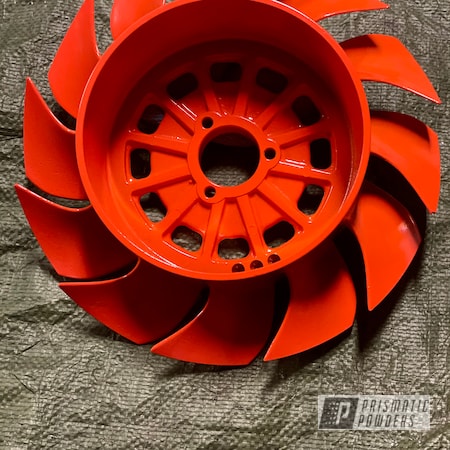 Powder Coating: Fan,Porsche,Orange Glow PSS-2876,Automotive