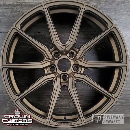 Powder Coating: Aftermarket Wheels,Powder Coated Wheels,Rims,Layered Colors,Two Stage Application,Bronze Chrome PMB-4124,Casper Clear PPS-4005,Custom Finish,Wheels