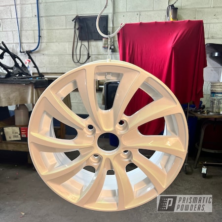 Powder Coating: Wheels,Rims,1 Stage,Gloss White PSS-5690,Moke