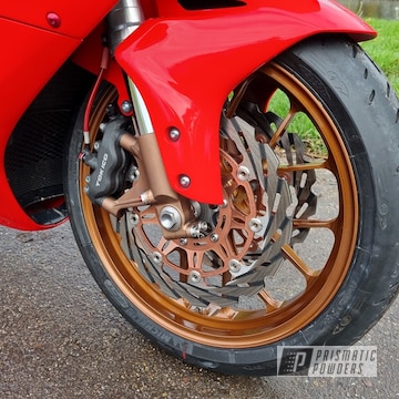 Powder Coated Two Stage Honda Cbr Wheels In Ppb-4520 And Pmb-4934