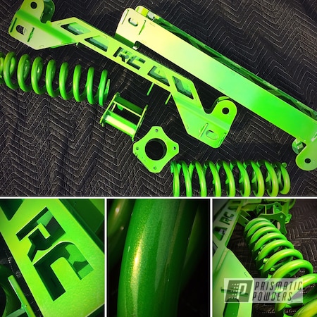 Powder Coating: Rough Country,Heavy Silver PMS-0517,Truck Lift,Psycho Green PPB-4658,Neon Green PSS-1221,Lift Kit,Powdercoated Lift Kit,Lifted Truck