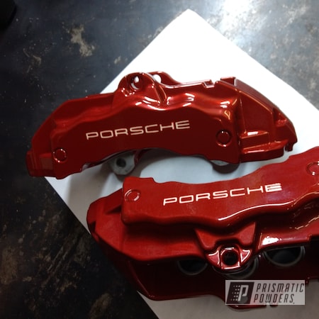 Powder Coating: Custom Brake Calipers,Tucson Copper PMB-5506,Clear Vision PPS-2974,Porsche,Polar White PSS-5053
