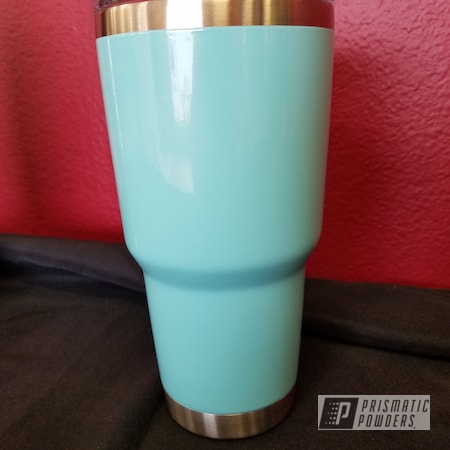 Powder Coating: Sea Foam Green PSS-4063,Custom Cup,Powder Coated Yeti Cup