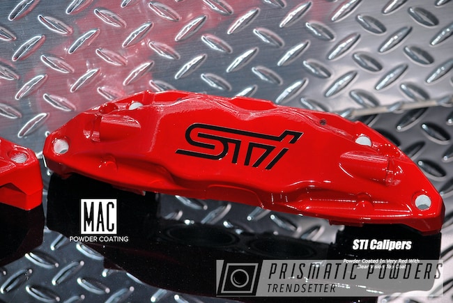 Powder Coating: WRX,Clear Vision PPS-2974,STI Brake Calipers,Custom Powder Coating,Very Red PSS-4971,Brembo Brake Calipers,mac powder coating,Custom Vinyl Decal