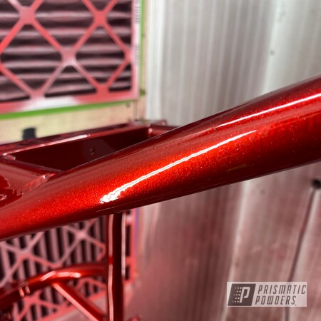 Powder Coating: DAZZLING RED UPB-1453,ATV Frame,POLISHED ALUMINUM HSS-2345,ATV Parts