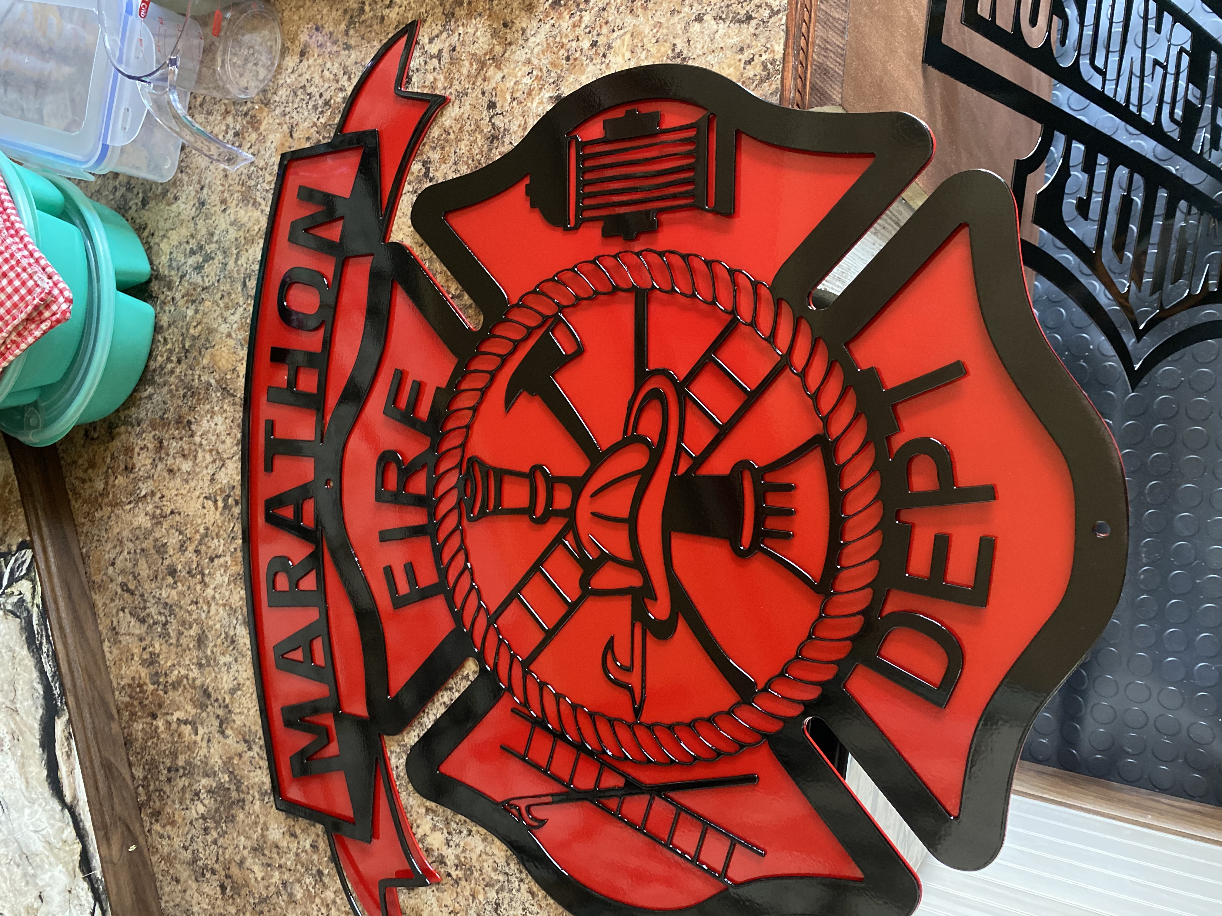 Custom Sign with Firecracker Red | Prismatic Powders
