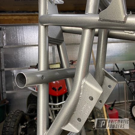 Powder Coating: ATV Frame,Custom Quad,Custom Quad Parts,Alien Silver PMS-2569