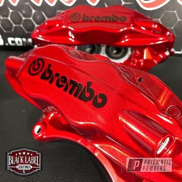 Custom Red Brembo Brake Calipers Coated In Illusion Cherry And Clear Vision