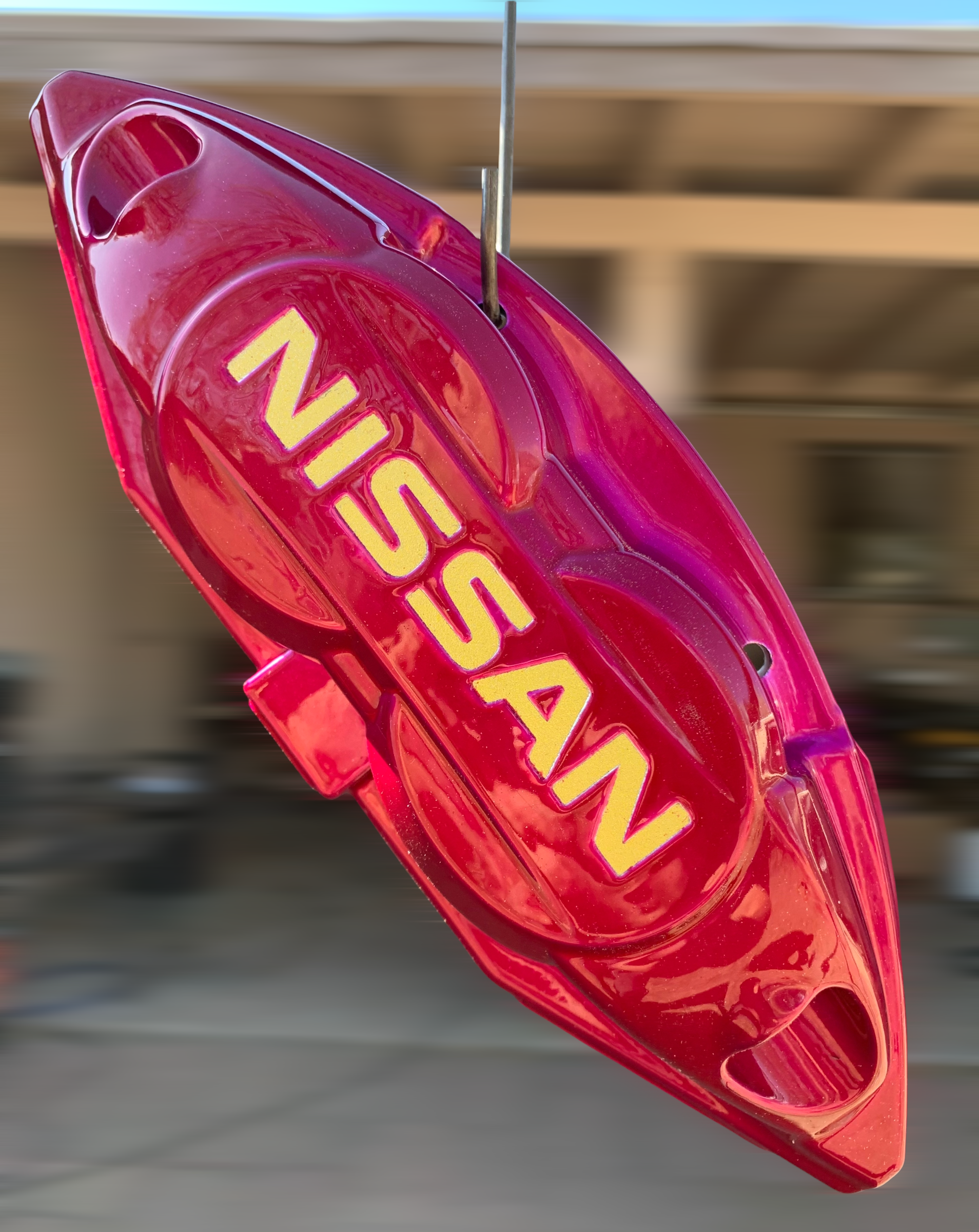 Two Tone Nissan Brake Caliper Done in Racing Raspberry and Cosmic ...