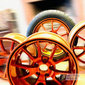Powder Coated Two Tone Wheels In Uss-1522 And Pps-2618