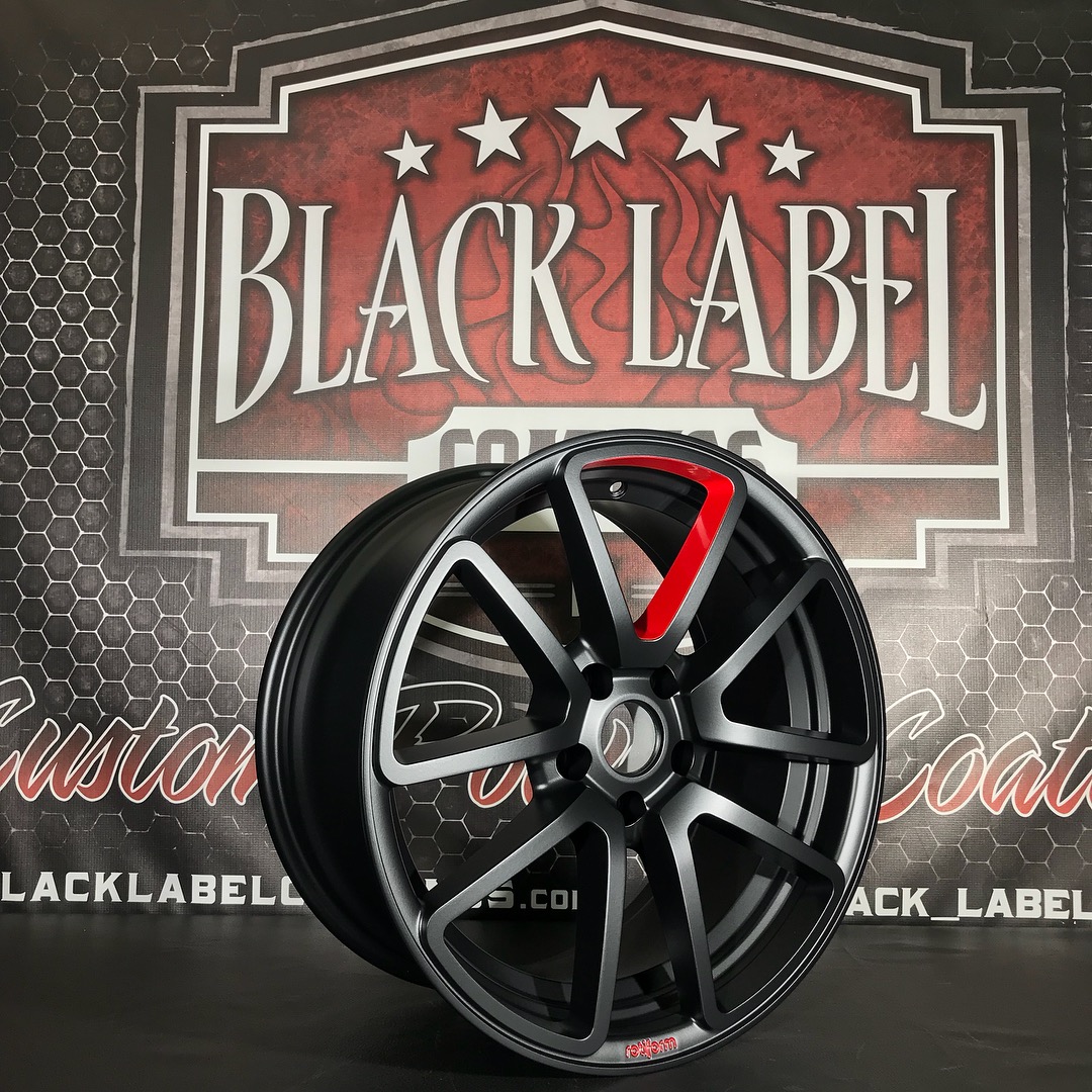 Custom Two Tone Wheels coated in Black Jack and Very Red | Gallery ...