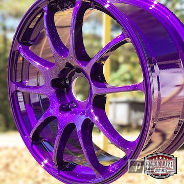 Custom Wheels Coated In Illusion Purple And Clear Vision