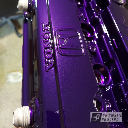 Powder Coating: Illusion Purple PSB-4629,Automotive,Clear Vision PPS-2974,Honda Valve Cover,Valve Cover,Automotive Parts
