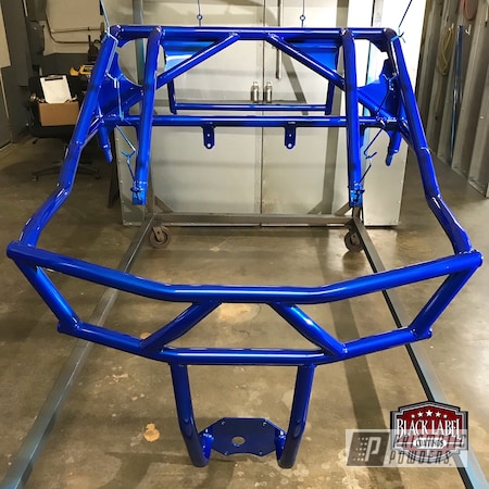 Powder Coating: Illusion Blue-Berg PMB-6910,Polaris RZR,Clear Vision PPS-2974,Off-Road,Two Coat Application,Powder Coated RZR Cage,Rzr Cage
